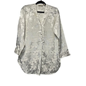 Victoria's Secret Vintage Gold Label White Sleep Night Shirt Size Small